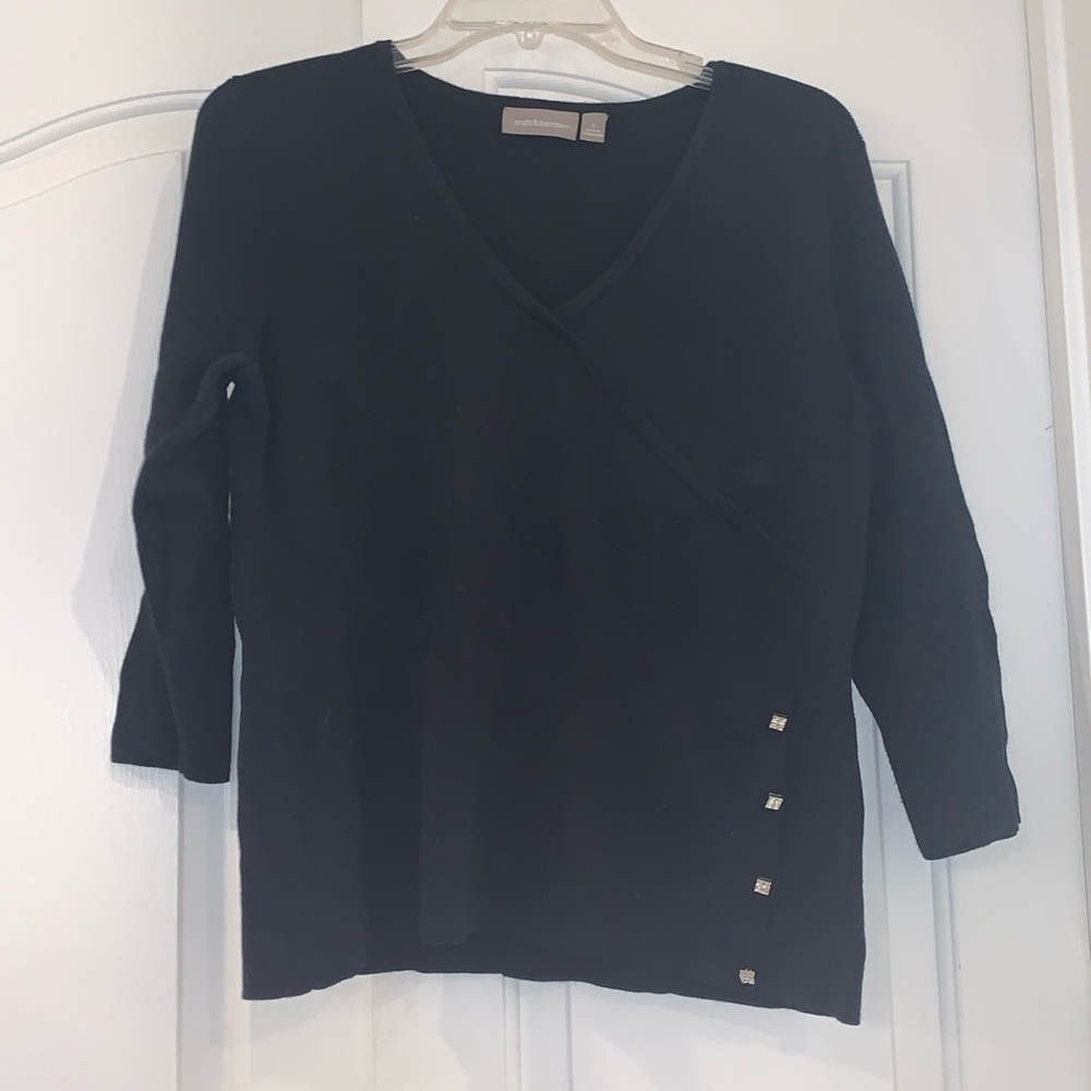 Craft&burrow size L quarter length sleeve sweater